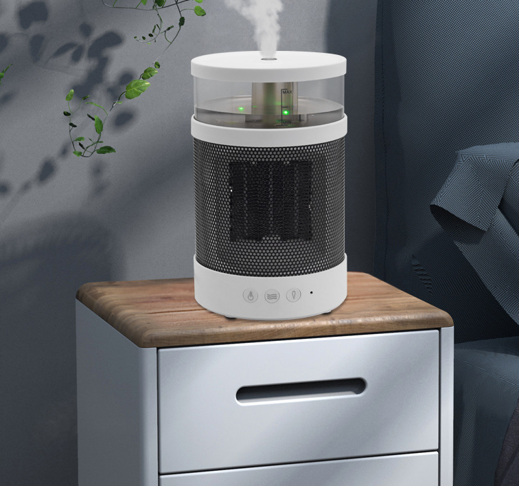 Transform Your Space: 3 In 1 Space Heater Winter Fast Heating Electric Warmer Heating Fans Colorful Night Lights Small Heaters 400ML Air Humidifier