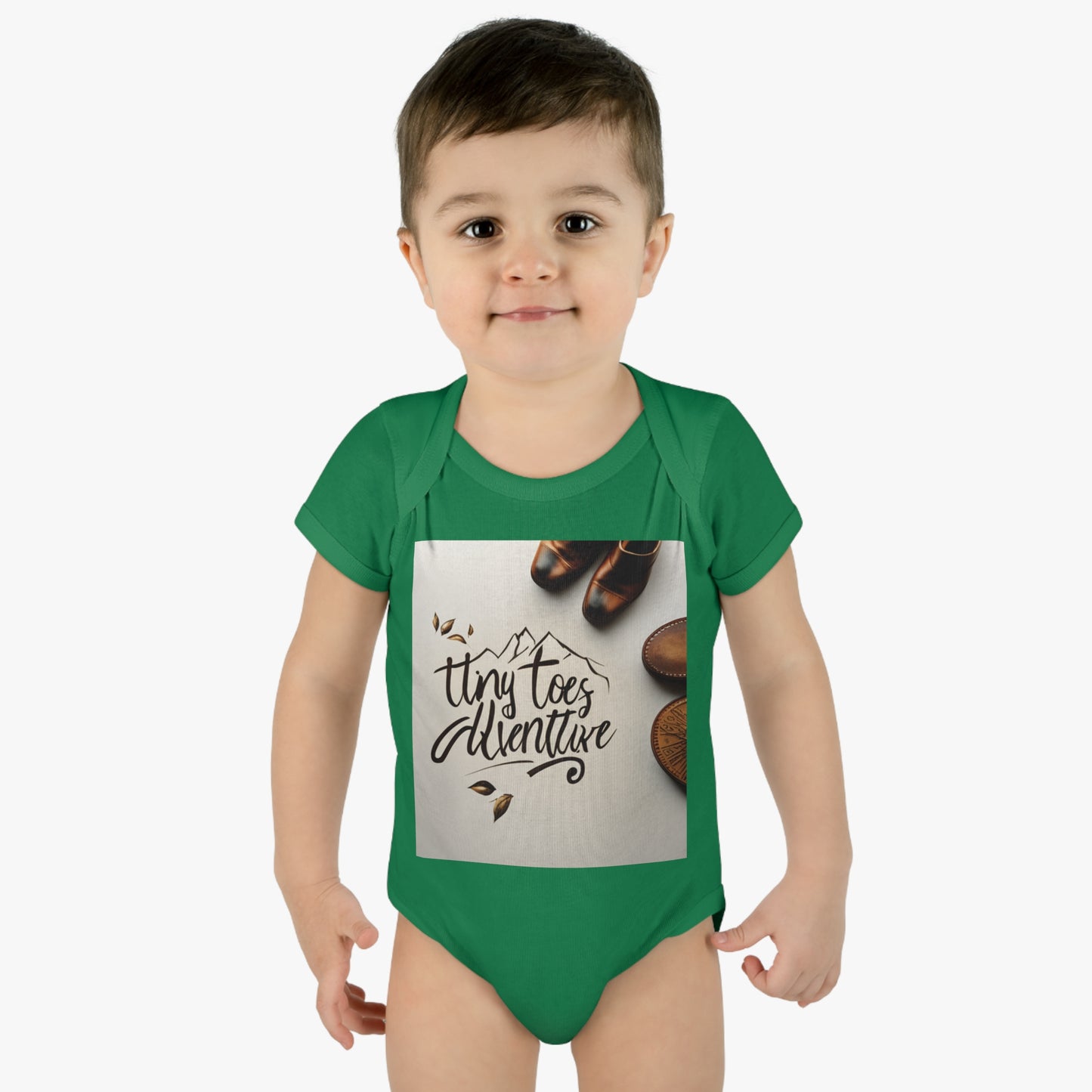 Infant Baby Rib Bodysuit "Tiny Toes Adventure"