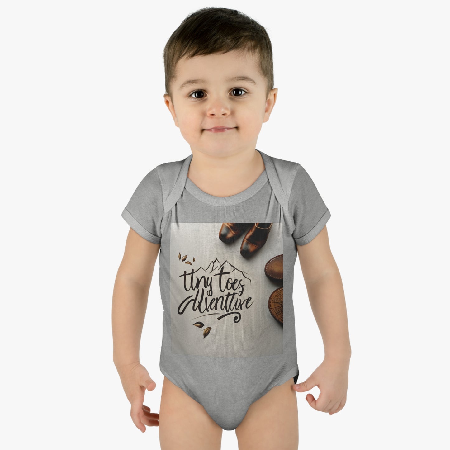 Infant Baby Rib Bodysuit "Tiny Toes Adventure"