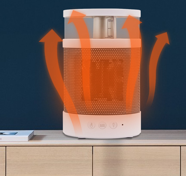 Transform Your Space: 3 In 1 Space Heater Winter Fast Heating Electric Warmer Heating Fans Colorful Night Lights Small Heaters 400ML Air Humidifier
