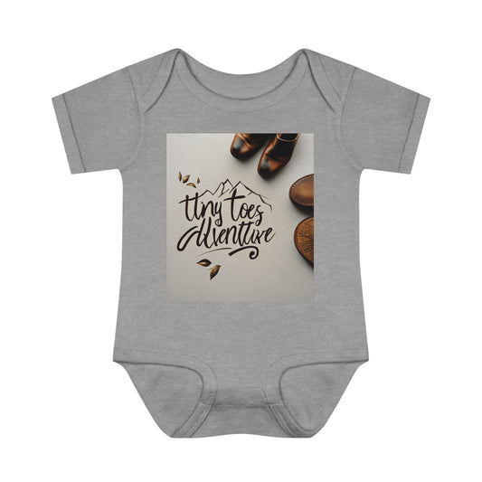 Infant Baby Rib Bodysuit "Tiny Toes Adventure"